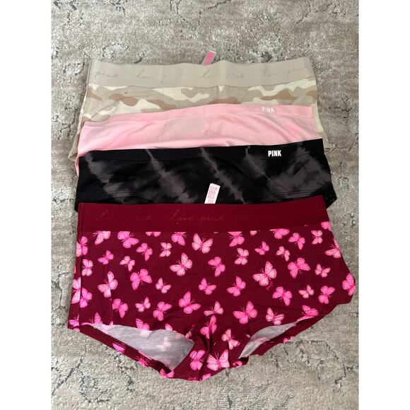 Pink Victoria Secret panty bundle 4 new size Medium‎ - Picture 1 of 5